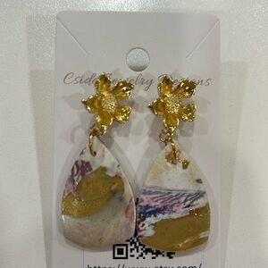 Super light weight polymer clay earrings